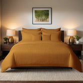 COPPRE STRIPE SUMMER COMFORTER SET- 8 Pcs